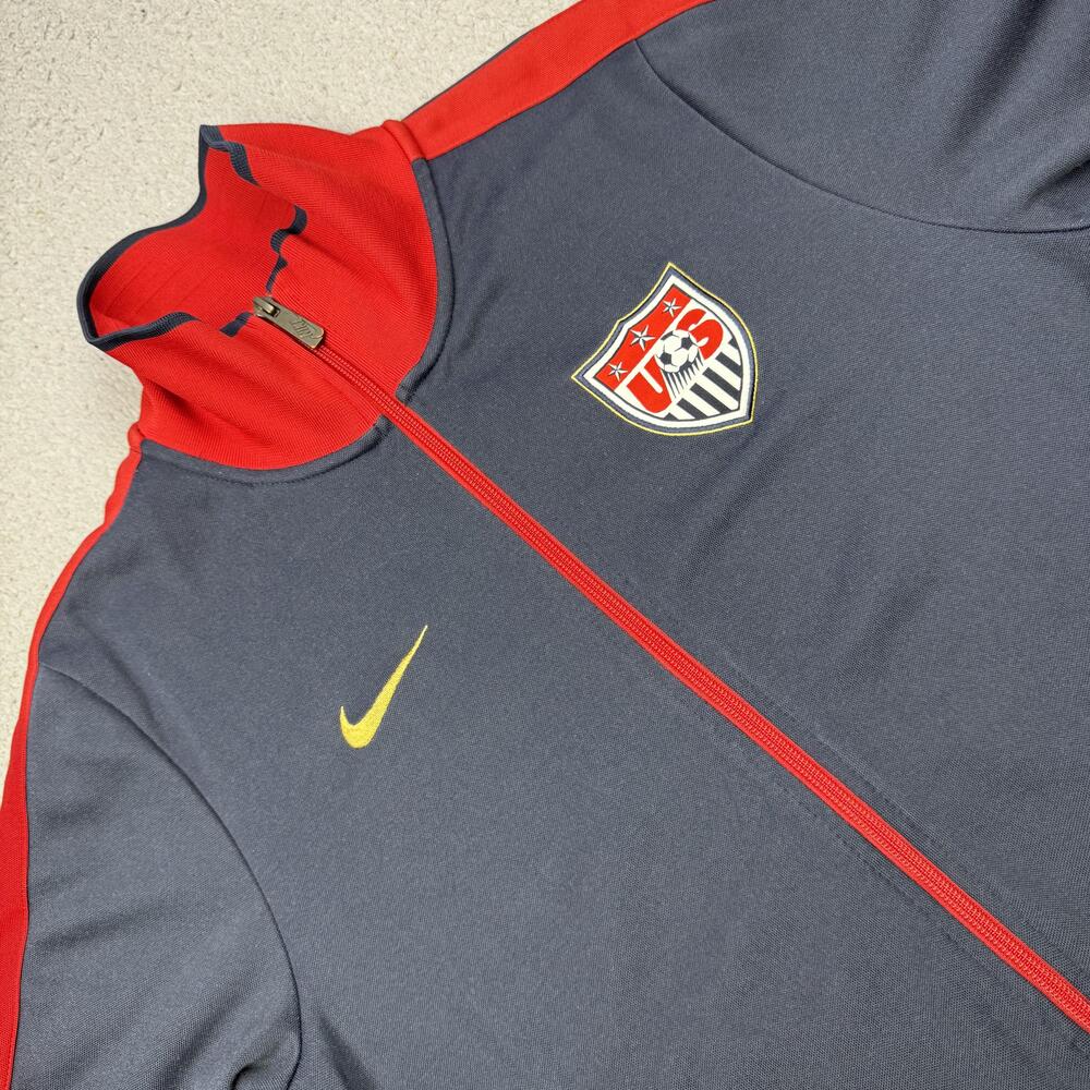 USA Soccer Jacket Mens Small Navy Red Full Zip Track Nike National Team USMNT